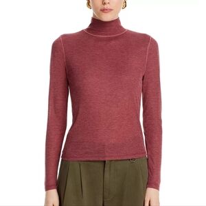 Madewell Maroon Turtleneck Top